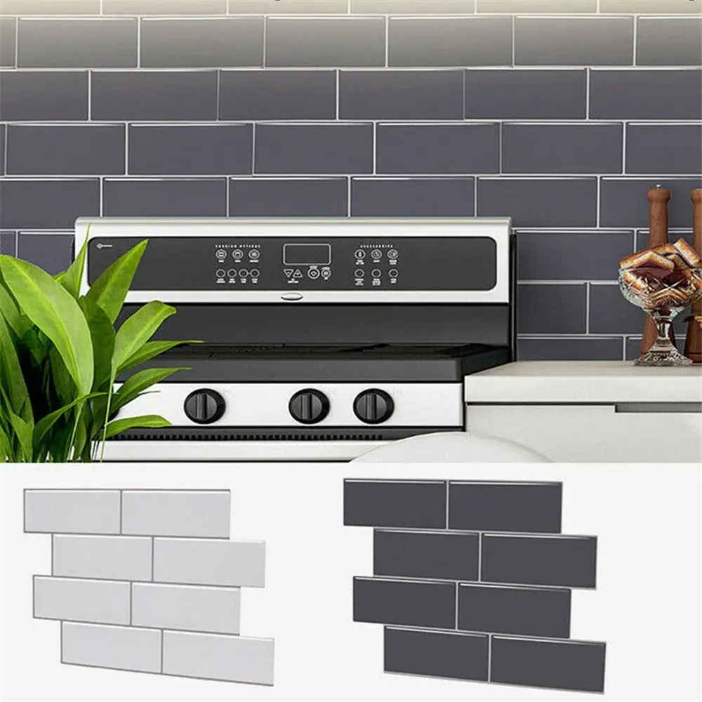 DIY Subway Tile Grey Brick 3D Self Adhesive Decal Kitchen Bathroom Wall Sticker Peel And Stick Waterproof Removable Wallpaper
DIY Subway Tile Grey Brick 3D Self Adhesive Decal Kitchen Bathroom Wall Sticker Peel And Stick Waterproof Removable Wallpaper