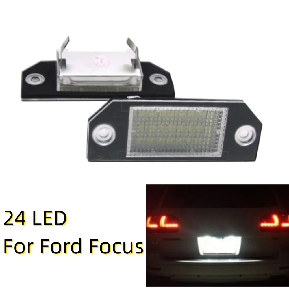 

2pcs 24 LED 12V Car License Number Plate White Light Lamp Bulb 4502331 For Ford Focus 2 C-Max Ford Focus MK2 2003-2019