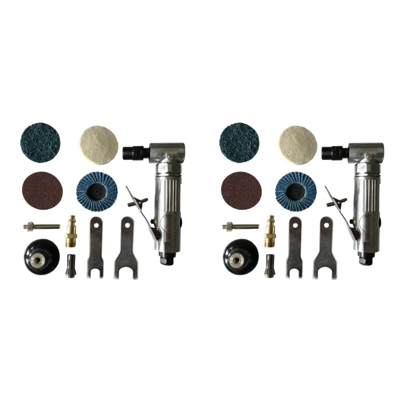 2X 1/4 Inch Air Angle Die Grinder 90 Degree Pneumatic Grinding Machine Cut Off Polisher Mill Engraving Tools Set
2X 1/4 Inch Air Angle Die Grinder 90 Degree Pneumatic Grinding Machine Cut Off Polisher Mill Engraving Tools Set