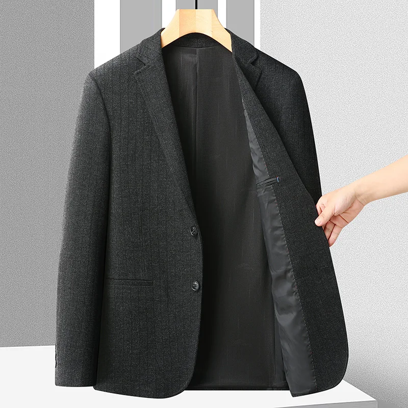 

High Quality Men Handsome Fashion Everything Fashion Business Casual England Style Four Seasons Regular Viscose Blazers