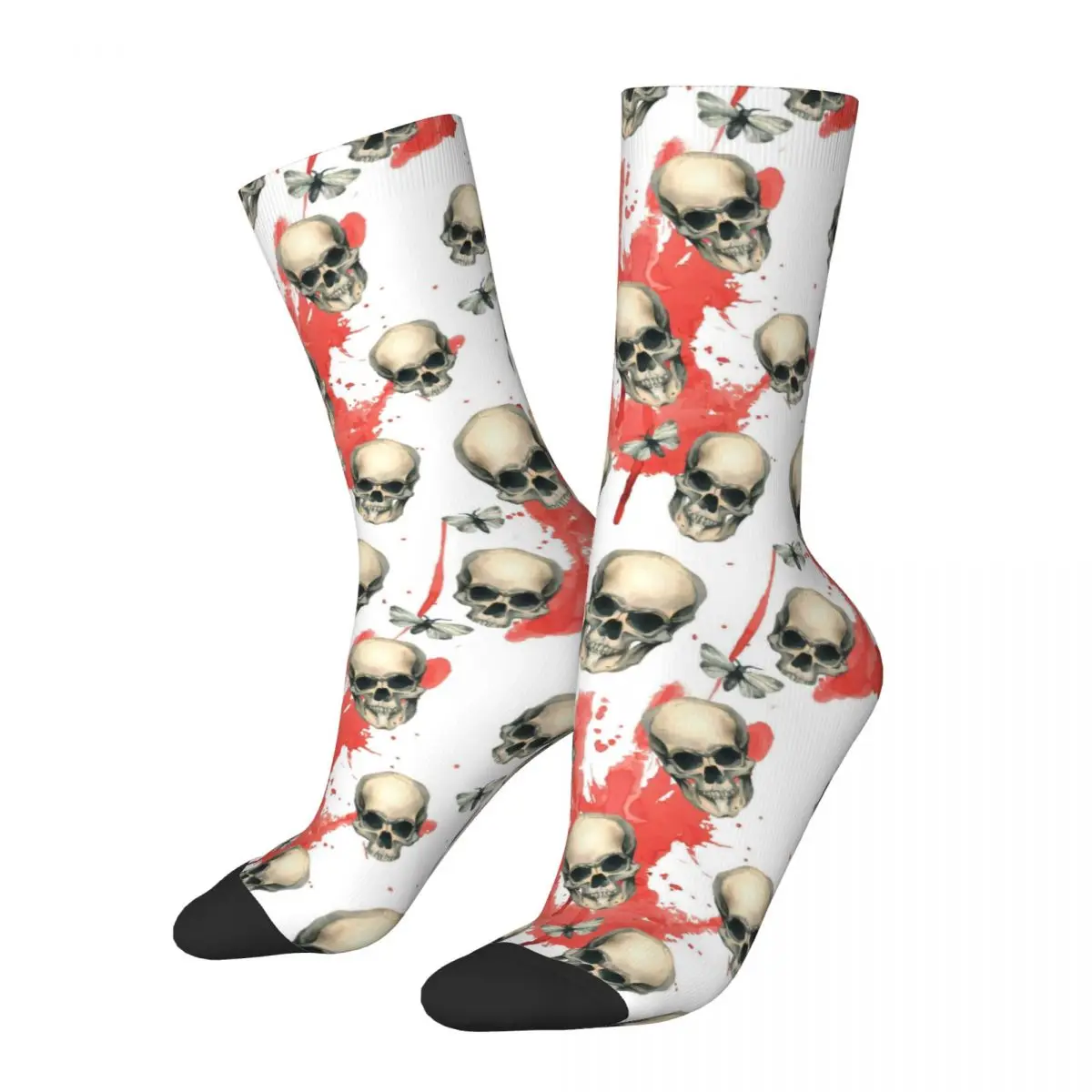 

Stains Blood Splatters Night Moths Skull Skulls Socks Male Mens Women Autumn Stockings Polyester