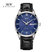 

CARNIVAL Luxury Import MIYOTA Movement Automatic Mechanical Watch Men Fashion Leather Strap Luminous Sapphire Men Watches