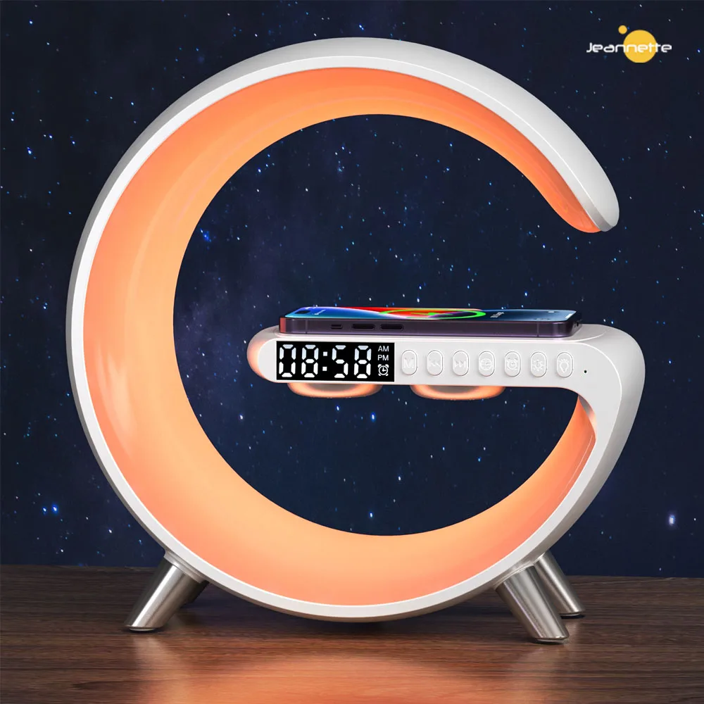 New Intelligent LED Lamp Bluetooth Speake Wireless Charger Atmosphere Lamp App Control Night Light for Bedroom Home Decoration
New Intelligent LED Lamp Bluetooth Speake Wireless Charger Atmosphere Lamp App Control Night Light for Bedroom Home Decoration