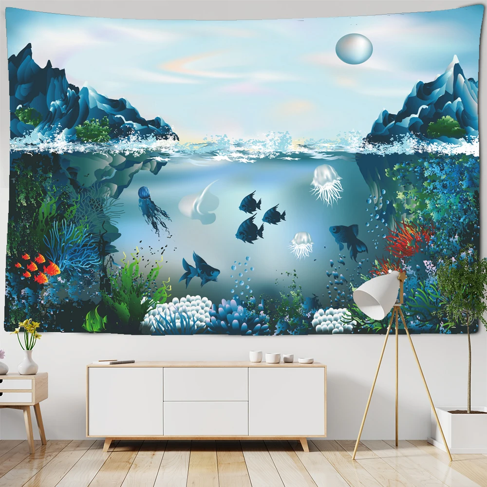 Ocean Tapestry Psychedelic Underwater World Bohemian Decor Home Decor 3D Digital Printing
Ocean Tapestry Psychedelic Underwater World Bohemian Decor Home Decor 3D Digital Printing