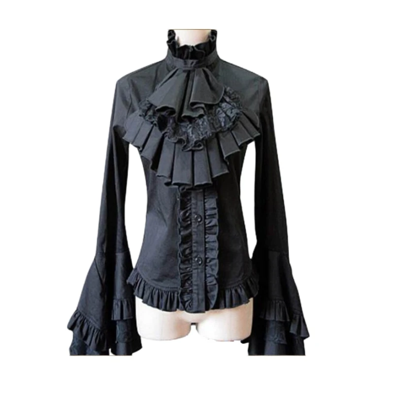 Spring Autumn Female Lolita Trumpet Long Sleeve Court Retro Slim Goth High Collar Victorian Lolitas Top Shirt Cosplay Anime Cute
Spring Autumn Female Lolita Trumpet Long Sleeve Court Retro Slim Goth High Collar Victorian Lolitas Top Shirt Cosplay Anime Cute