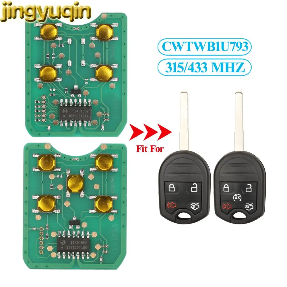 Jingyuqin 4/5B Remote Car Key Circuit Board 315/433MHz For Ford Expedition Explorer Flex Taurus Lincoln MKZ Navigator CWTWB1U793
Jingyuqin 4/5B Remote Car Key Circuit Board 315/433MHz For Ford Expedition Explorer Flex Taurus Lincoln MKZ Navigator CWTWB1U793