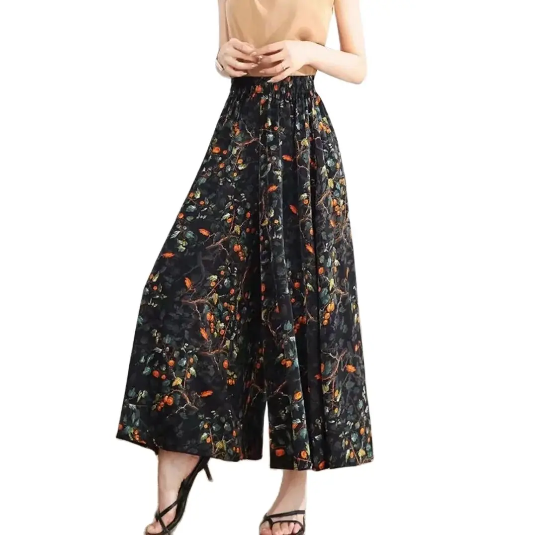 2024 Summer Middle aged mother Floral Wide Leg Pants Women's Clothes Slim High Waisted Skirt Pants Large Size Cropped Pants 544
2024 Summer Middle aged mother Floral Wide Leg Pants Women's Clothes Slim High Waisted Skirt Pants Large Size Cropped Pants 544