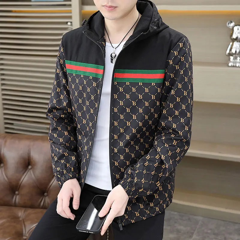 Trendy branded hooded men's men's youth slim print new jacket trend top casual coat
Trendy branded hooded men's men's youth slim print new jacket trend top casual coat