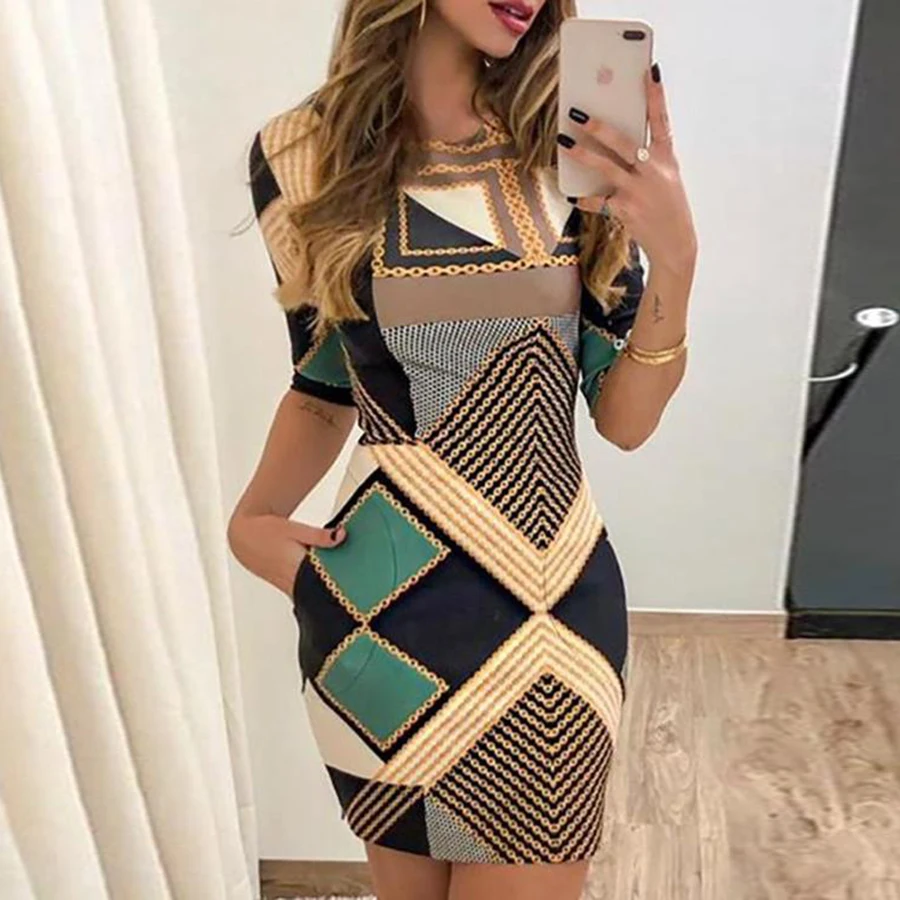 2021 New Women's Dress Vintage Sexy O Neck Short Sleeve Ladies Spring Summer Mini Dresses Fashion T-shirt Dress Print Bodycon
2021 New Women's Dress Vintage Sexy O Neck Short Sleeve Ladies Spring Summer Mini Dresses Fashion T-shirt Dress Print Bodycon