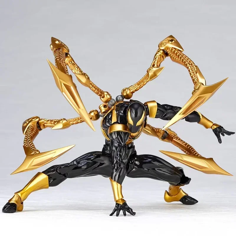 

Marvel Kaiyodo Revoltech Amazing Yamaguchi Iron Spider-Man Action Figure Model Doll Collectible Toy Decoration Gifts 14cm Pvc