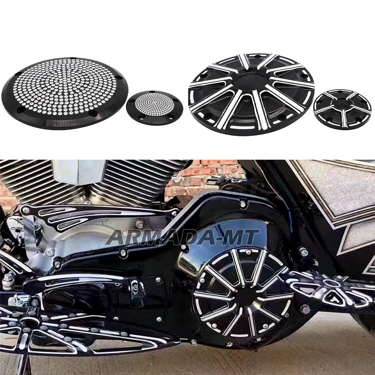 

For Harley Touring Street Glide Road King Dyna FXDC Softail Heritage Fat boy Motorcycle Parts Derby Timer Clutch Timing Covers