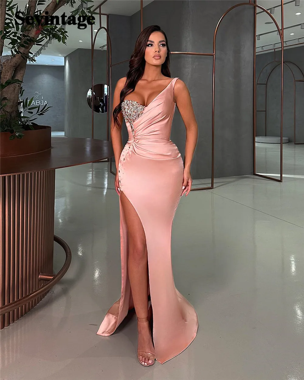 Sevintage Satin Prom Dress One Shoulder Side Slit Evening Dress Floor Length Mermaid Prom Gowns Party Dress For Women Custom
Sevintage Satin Prom Dress One Shoulder Side Slit Evening Dress Floor Length Mermaid Prom Gowns Party Dress For Women Custom