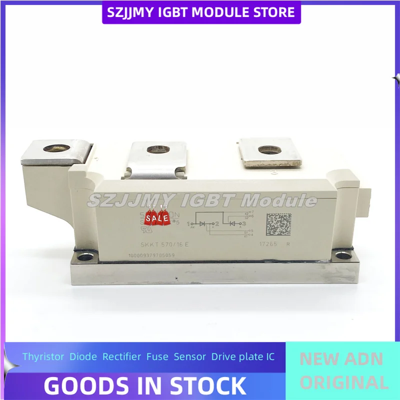 SZJJMY IGBT Module SKKT570-16E FREE SHIPPING NEW AND ORIGINAL In Stock Quality Assurance
SZJJMY IGBT Module SKKT570-16E FREE SHIPPING NEW AND ORIGINAL In Stock Quality Assurance