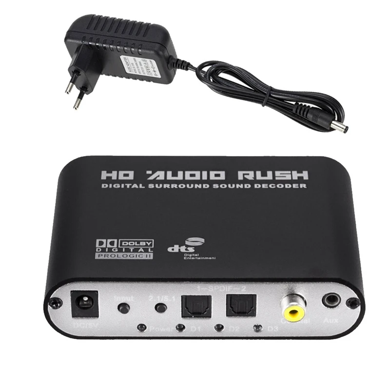 Цифро-аналоговый 5,1 аудио декодер усилитель SPDIF коаксиальный к RCAAC3 оптический цифровой усилитель аналоговый преобразователь Прочный ЕС разъем
Цифро-аналоговый 5,1 аудио декодер усилитель SPDIF коаксиальный к RCAAC3 оптический цифровой усилитель аналоговый преобразователь Прочный ЕС разъем