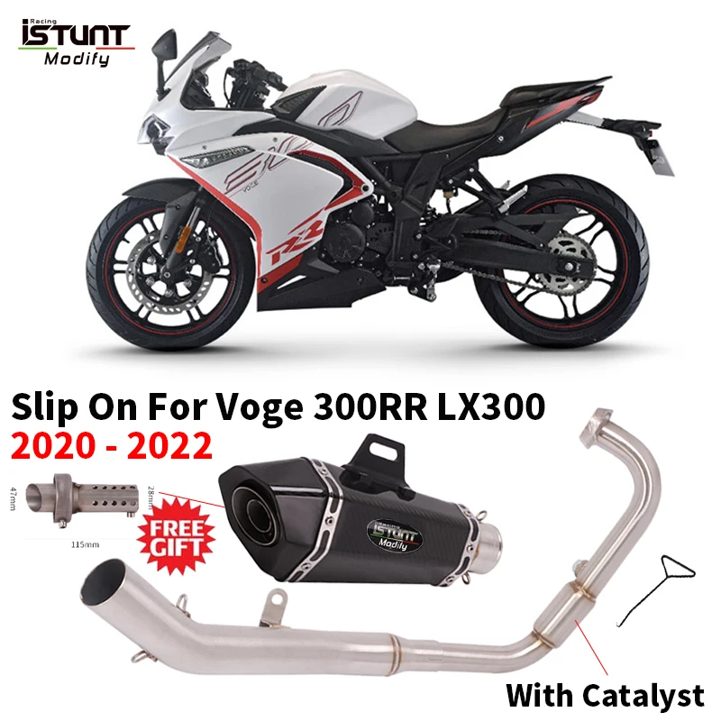 Slip On Full Exhaust System For Voge 300RR Voge300RR LX300 2020 - 2022 Front Link Pipe Escape Moto Motorcycle modify DB Killer
Slip On Full Exhaust System For Voge 300RR Voge300RR LX300 2020 - 2022 Front Link Pipe Escape Moto Motorcycle modify DB Killer