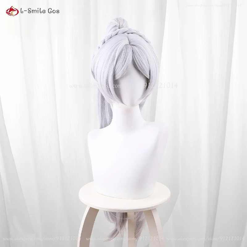 Frierenn Cosplay Perücke 65cm Silberweiß Synthetik Hitzebeständig Anime Halloween 46 Frierenn Cosplay Perücke 65cm Silberweiß Synthetik Hitzebeständig Anime Halloween 35