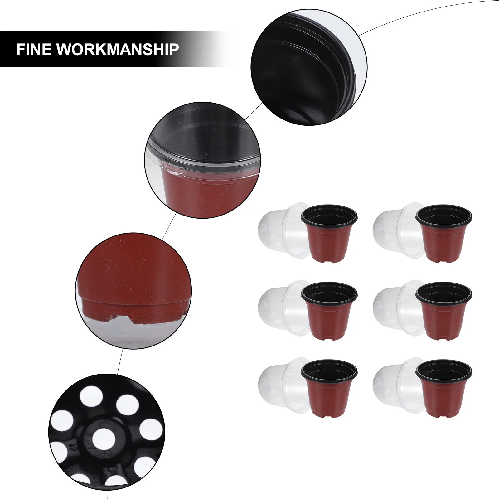 10 Sets of Plant Nursery Pot with Humidity Dome Outdoor Plastic Gardening Pots and Domes Set
10 Sets of Plant Nursery Pot with Humidity Dome Outdoor Plastic Gardening Pots and Domes Set