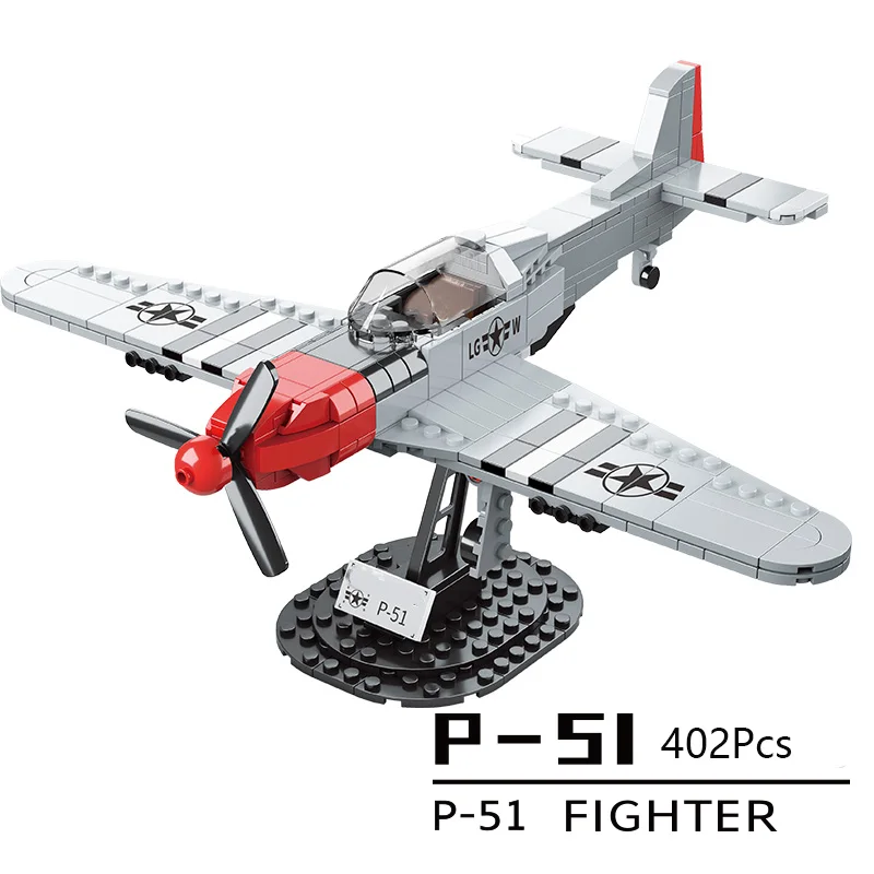 WW2 Military Model P-51 Fighter Collection Ornament DIY Scene Accessories Building Blocks Bricks Toys Gifts
WW2 Military Model P-51 Fighter Collection Ornament DIY Scene Accessories Building Blocks Bricks Toys Gifts