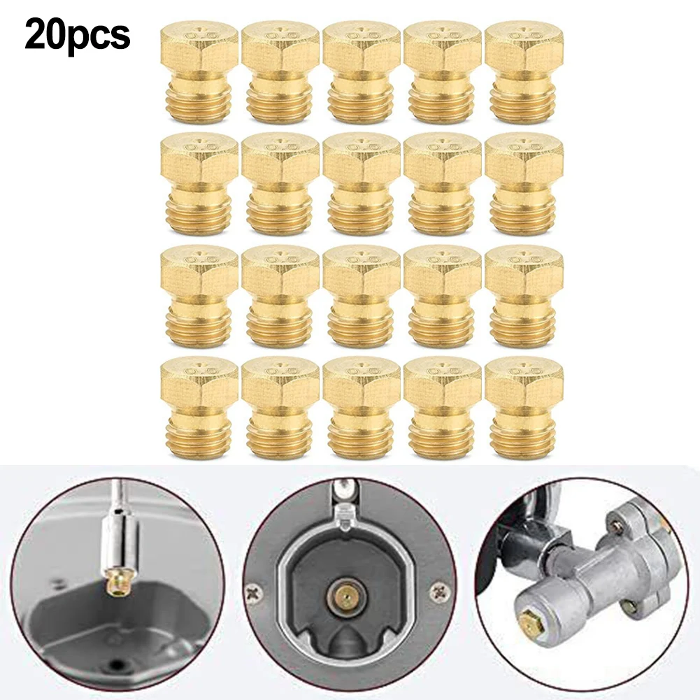 20Pcs Brass Jet Nozzle Propane Burner Orifice Kit Grill Replacement Parts LP Gas Burner Nozzle Gas Stove Accessories BBQ Tools
20Pcs Brass Jet Nozzle Propane Burner Orifice Kit Grill Replacement Parts LP Gas Burner Nozzle Gas Stove Accessories BBQ Tools