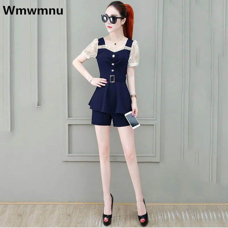 Summer Slim Office Short 2 Piece Patchwork Blouse Conjuntos High Waist Pantaloncini Pants Outfits Casual Oversize 4xl Women Suit
Summer Slim Office Short 2 Piece Patchwork Blouse Conjuntos High Waist Pantaloncini Pants Outfits Casual Oversize 4xl Women Suit
