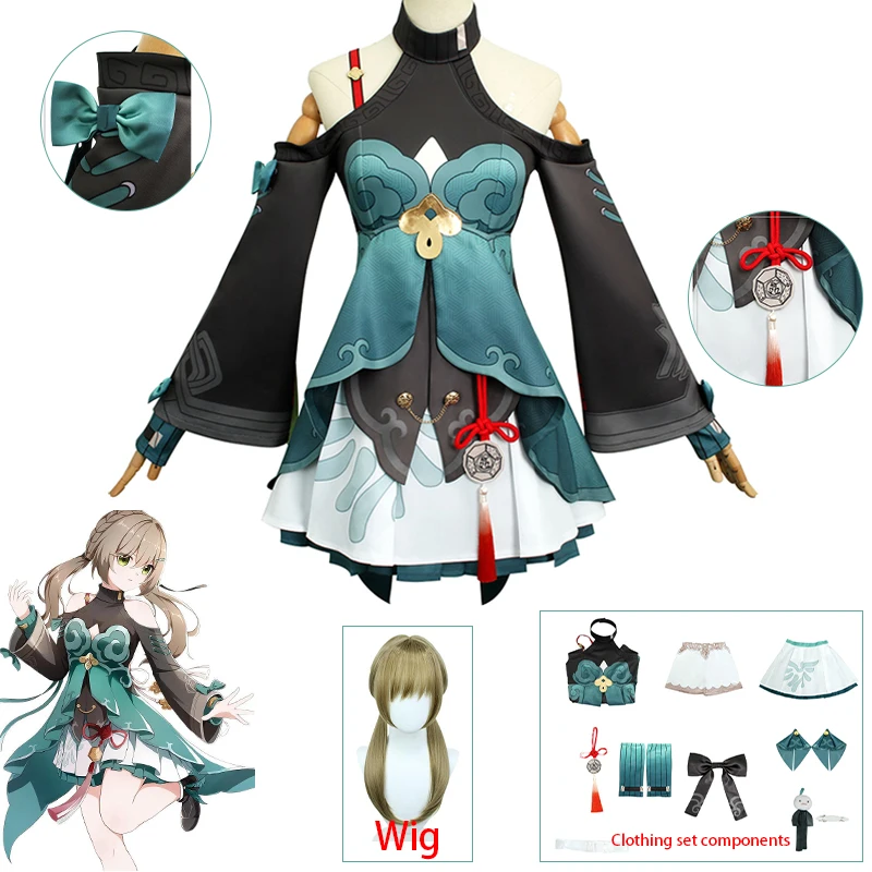 Game Honkai: Star Rail Qingque Cosplay Costumes Uniform Outfit Halloween Party Women Wig Qingque Cosplay Costume Wigs
Game Honkai: Star Rail Qingque Cosplay Costumes Uniform Outfit Halloween Party Women Wig Qingque Cosplay Costume Wigs