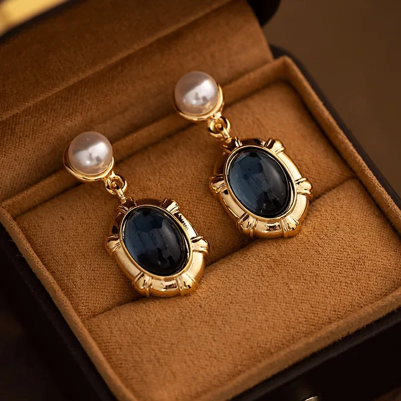 

Retro Pearl Earrings For Women Antique French Palace 2023 Fashion Eardrop Luxury Wedding Dangle Earrings Jewelry Gifts Brincos