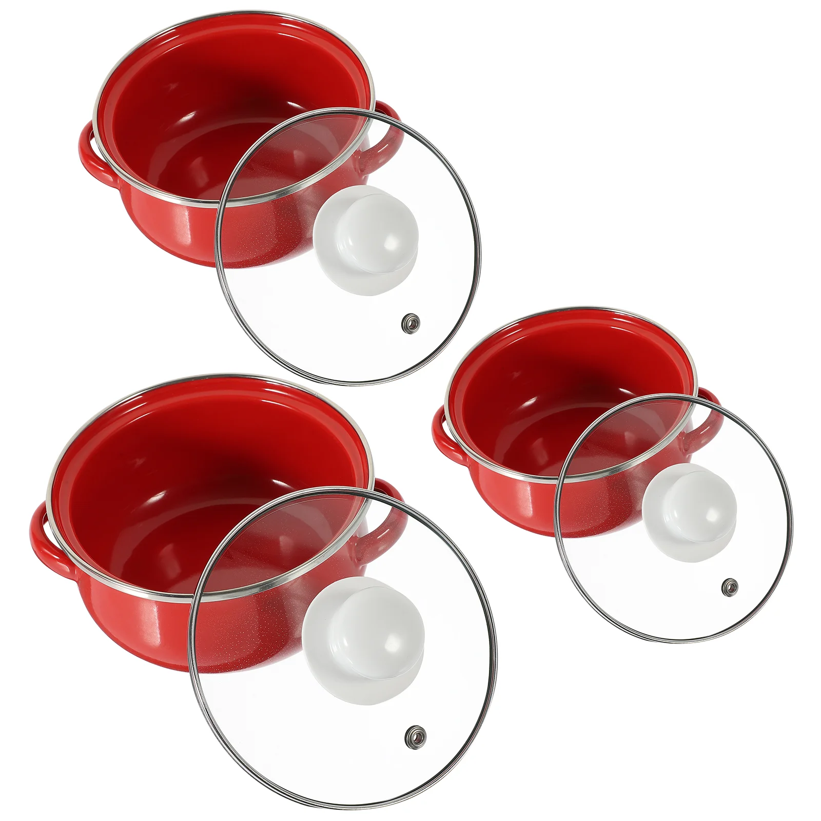 Enamel Stock Pot Set Enamelware Cooking Pot 3Pcs Binaural Soup Pot Flat Bottom Pots Lids Nonstick Gas Stove Cookware
Enamel Stock Pot Set Enamelware Cooking Pot 3Pcs Binaural Soup Pot Flat Bottom Pots Lids Nonstick Gas Stove Cookware
