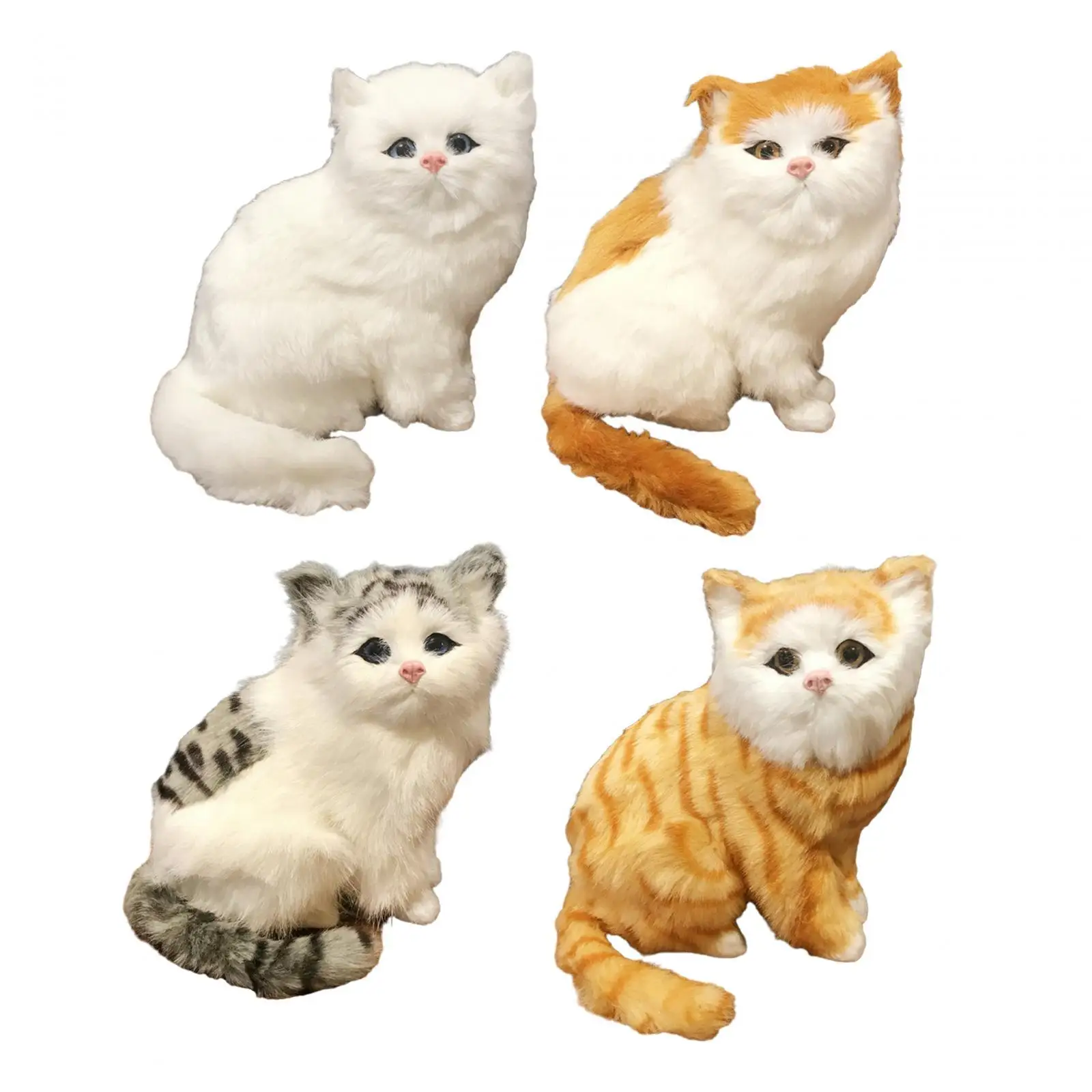 

Плюшевая кошка, реалистичное украшение кошки, Мультяшные игрушки ручной работы, мягкие маленькие плюшевые животные, фигурки кошек, игрушки для подарка на день рождения, друг, дети