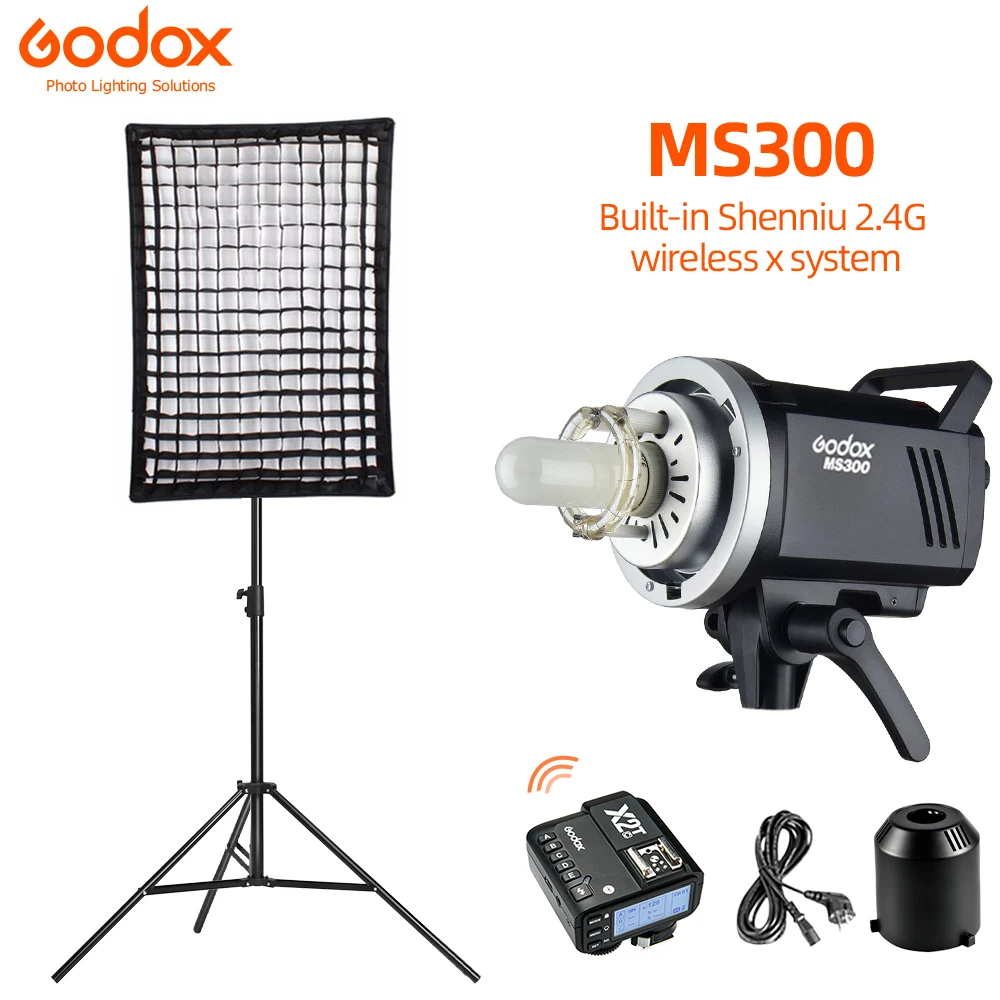 Godox MS300 Studio Flash Strobe Light Monolight 300Ws 2.4G Wireless X System GN58 5600K 150W Modeling Lamp Bowens Mount
Godox MS300 Studio Flash Strobe Light Monolight 300Ws 2.4G Wireless X System GN58 5600K 150W Modeling Lamp Bowens Mount