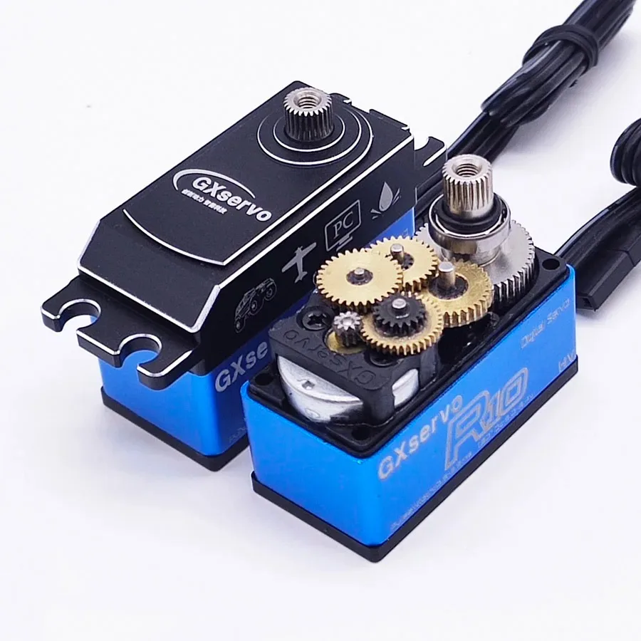 

GXServo 10kg High Speed Voltage Metal Gears Waterproof Low Profile R10 Servo 1:10 RC Drift Car Arduino Robot Industry 7.4v