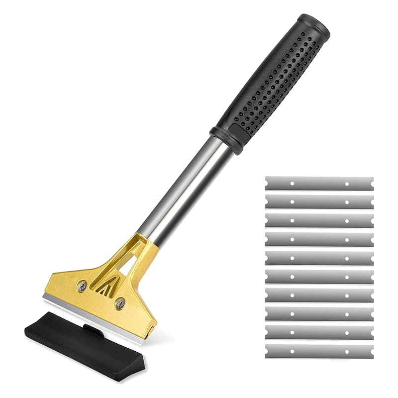 Razor Blade Scraper, 4 Inch Scraper Tool With 10PCS Extra Metal Blades, Long Handle Large Blade Scraper
Razor Blade Scraper, 4 Inch Scraper Tool With 10PCS Extra Metal Blades, Long Handle Large Blade Scraper