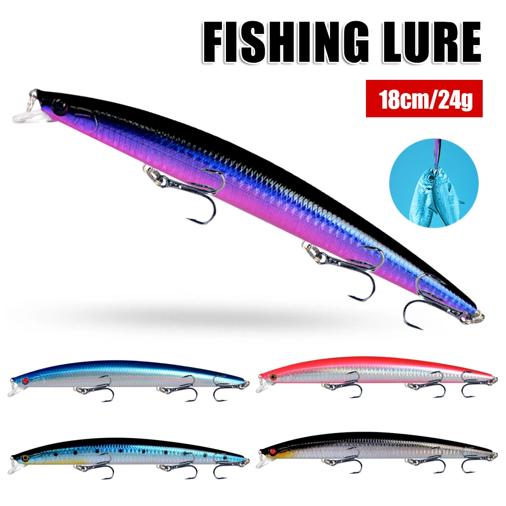 1Pc Fishing Lures 18cm 24g Jerkbait 3 Hook VIB Floating Lure Hard Bait Crankbait Wobbler Fishing Lure for Perch Bass Saltwater
1Pc Fishing Lures 18cm 24g Jerkbait 3 Hook VIB Floating Lure Hard Bait Crankbait Wobbler Fishing Lure for Perch Bass Saltwater