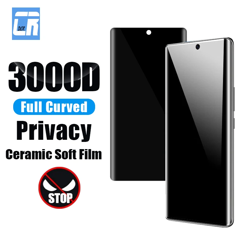 

3000D Ceramic Privacy Screen Protector for Oppo Find X6 X5 X3 X2 Neo Full Curved Anti Spy Soft Film for Oppo Reno 10 6 5 4 3 Pro