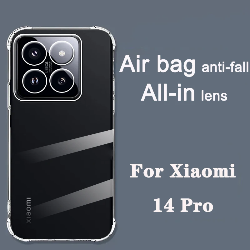 Противоударный силиконовый чехол с подушкой безопасности для Xiaomi 14 Pro, чехол, прозрачный гелевый мягкий чехол из ТПУ 6,73 дюйма 23116PN5BC для Mi 14 Pro, чехлы для телефона
Противоударный силиконовый чехол с подушкой безопасности для Xiaomi 14 Pro, чехол, прозрачный гелевый мягкий чехол из ТПУ 6,73 дюйма 23116PN5BC для Mi 14 Pro, чехлы для телефона