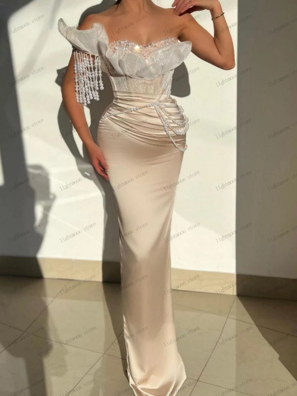 Gorgeous Prom Dress Classic Evening Dresses Tassel Embroidery Ball Gowns Satin Sleeveless Floor Length Robes Vestidos De Gala
Gorgeous Prom Dress Classic Evening Dresses Tassel Embroidery Ball Gowns Satin Sleeveless Floor Length Robes Vestidos De Gala