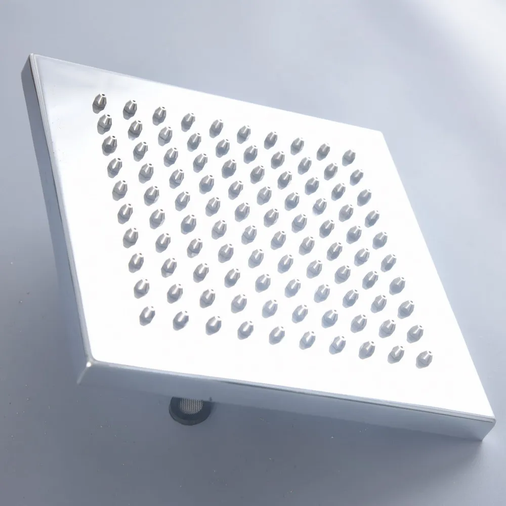 

8" inch Square Polished Chrome Brass Bath Rainfall Rain Bathroom Shower Head Bathroom Accessory (Standard 1/2") msh228
