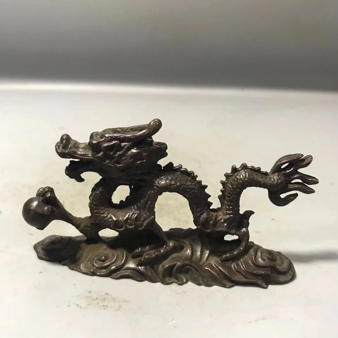 

Разная коллекция украшений китайского дракона зодиака, украшения для дома, бронзовая посуда в стиле ретро