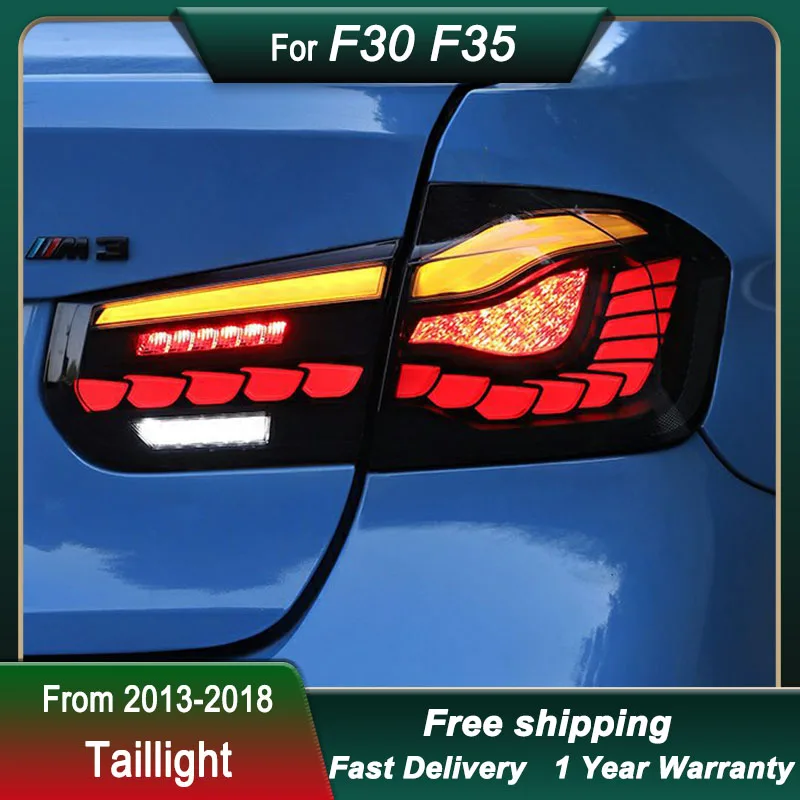 

Car Taillights for BMW 3 Series 2013-2018 F30 F35 F80 M3 320i 325i Rear LED DRL Moving Turn Signal Brake Reverse Tail Lamps