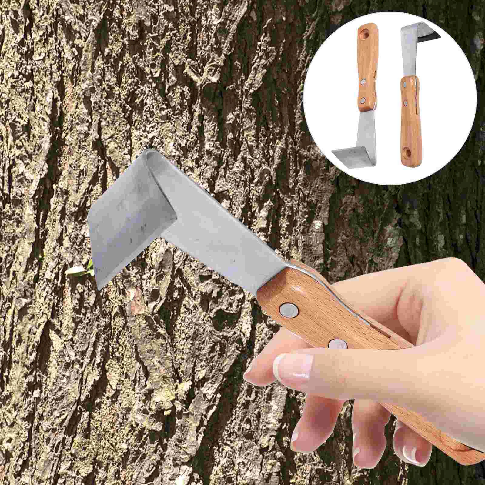 

2 Pcs Fruit Tree Bark Scraper Hand Scrapers for Cutters Knives Sturdy Peeler Gardening Accessories Peach down Durable