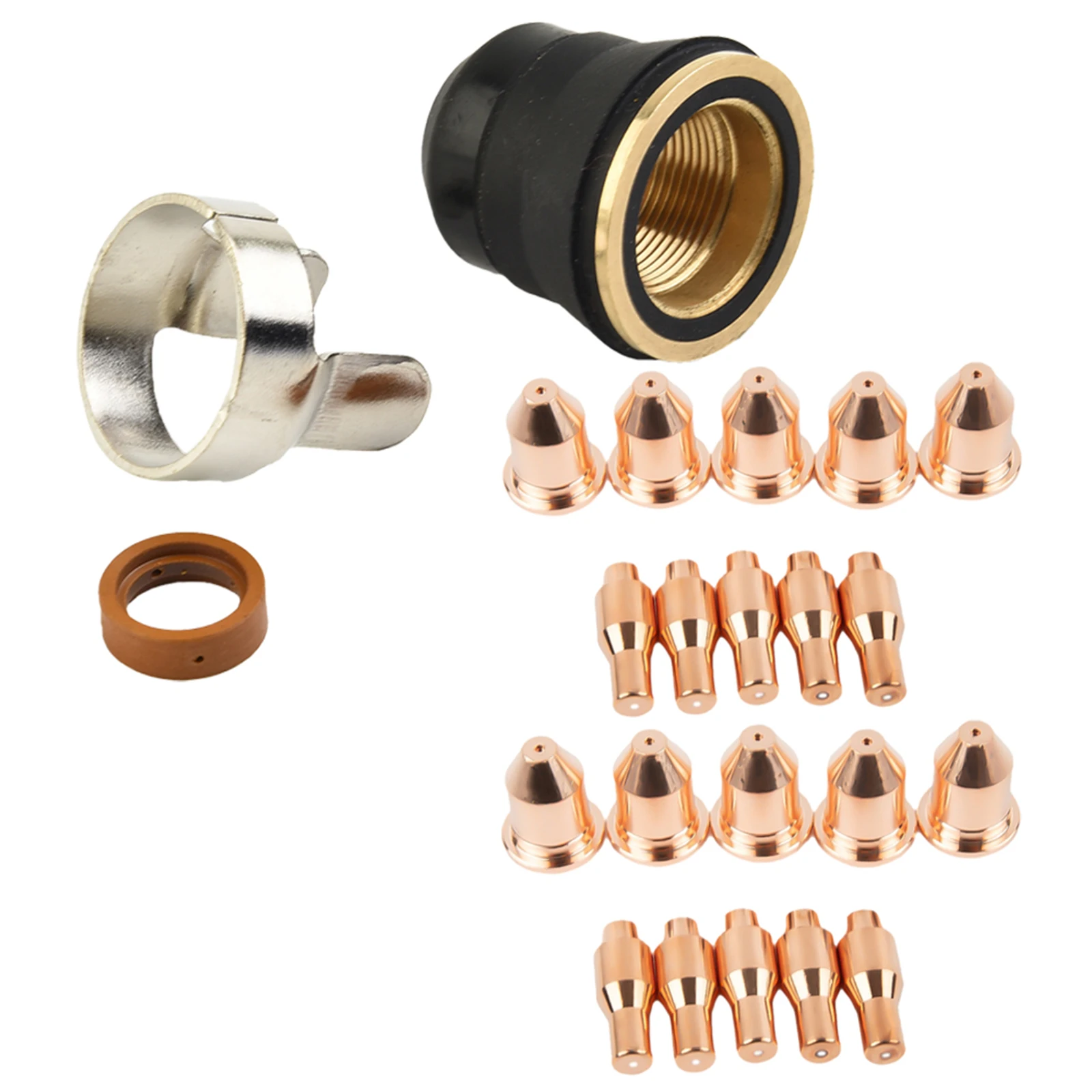 23pcs IPT-45 PT-45 Plasma Cutting Torch Tip Set 0.9mm 0.035" Protective Cover Nozzles Electrodes Set Welding Parts
23pcs IPT-45 PT-45 Plasma Cutting Torch Tip Set 0.9mm 0.035" Protective Cover Nozzles Electrodes Set Welding Parts
