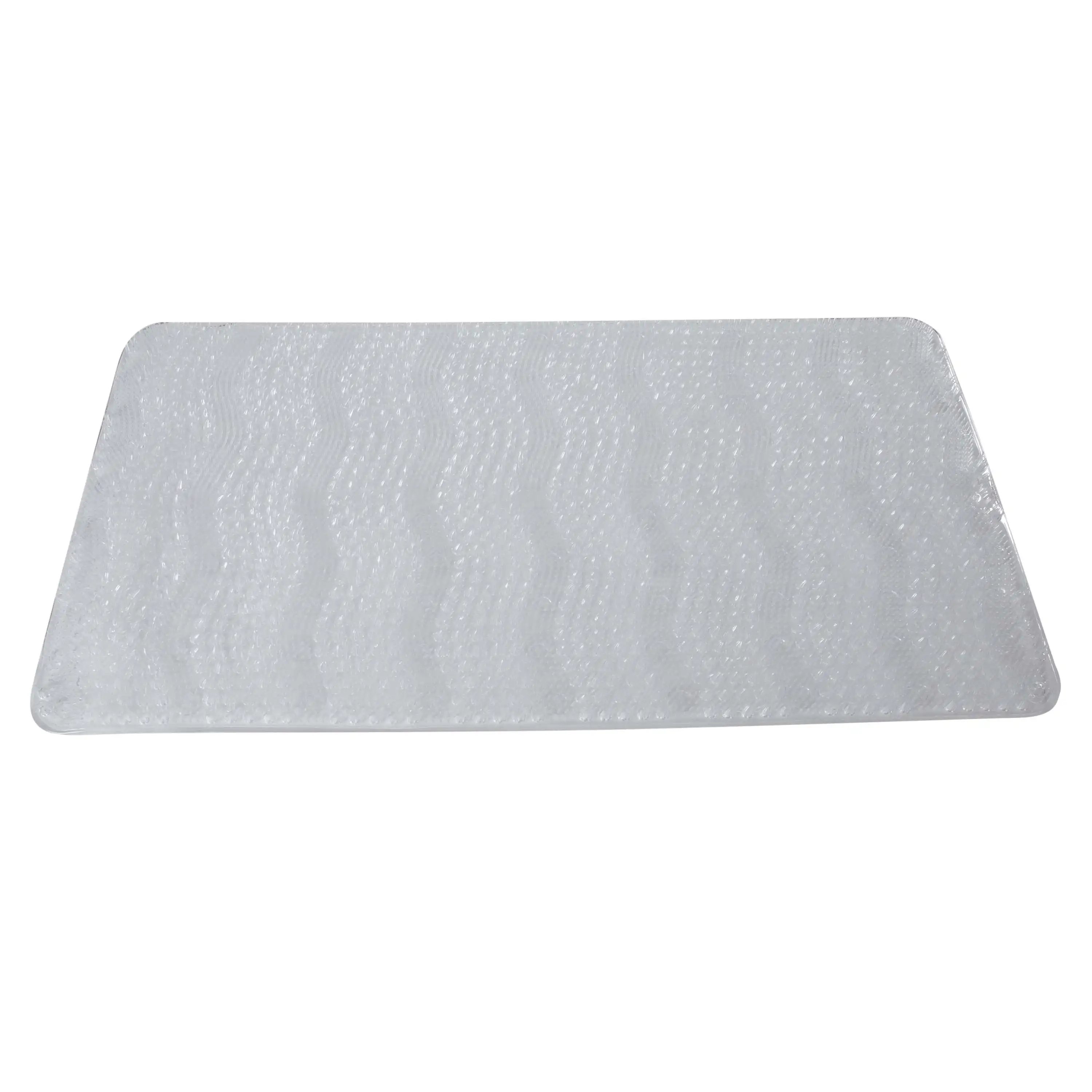 

Bath Bliss Non-Slip Textured Grass PVC Bath Mat in Clear