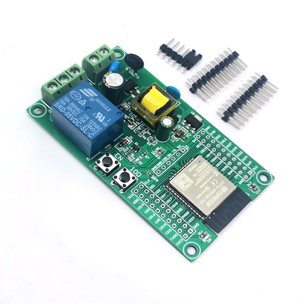 AC90-250V ESP32 Wifi Relay Board Single Relay Module Development Board I/O Port UART Program Download Port 4M Byte Flash Module
AC90-250V ESP32 Wifi Relay Board Single Relay Module Development Board I/O Port UART Program Download Port 4M Byte Flash Module