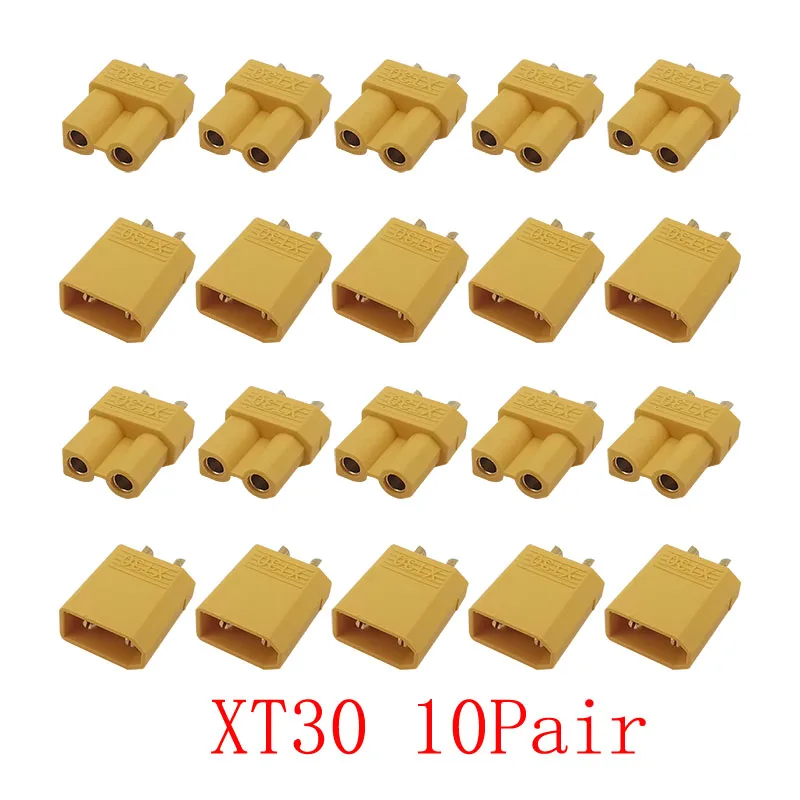 

10Pair XT30 Male Female Bullet XT 30 Connectors Plugs For RC Lipo Battery RC Drone DIY Toy Accessories
