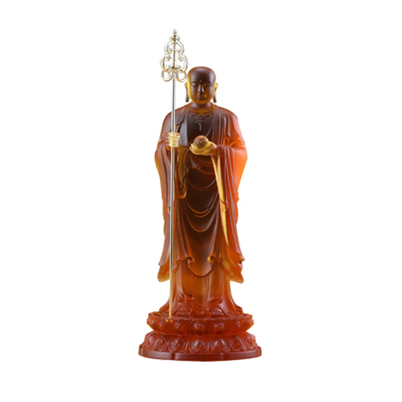 

Kaiguang Jiuhua Mountain Tibetan King Bodhisattva Statue, Buddha Hall, Worships Glaze Ornaments