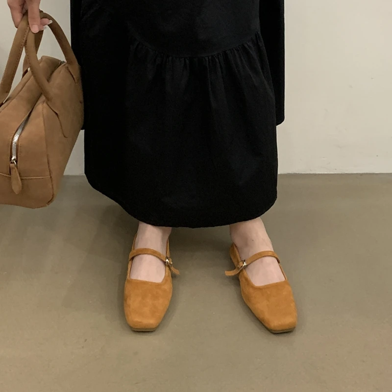 AIYUQI Mary Jane Shoes Women Flat 2025 Spring Shoes Female Genuine Leather Square Head Non-slip Large Size Ballet Shoes Women AIYUQI Mary Jane Shoes Women Flat 2025 Spring Shoes Female Genuine Leather Square Head Non-slip Large Size Ballet Shoes Women