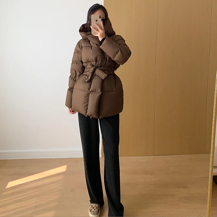 Winter Women's Down Jackets Ultra Light Warm Casual Coat Female Puffer Jacket With Belt Plus Size Hooded Short Parka 28 Mallzona Sc78d58d2b7144e3bb47503055de1836dY Winter Women's Down Jackets Ultra Light Warm Casual Coat Female Puffer Jacket With Belt Plus Size Hooded Short Parka Mallzona