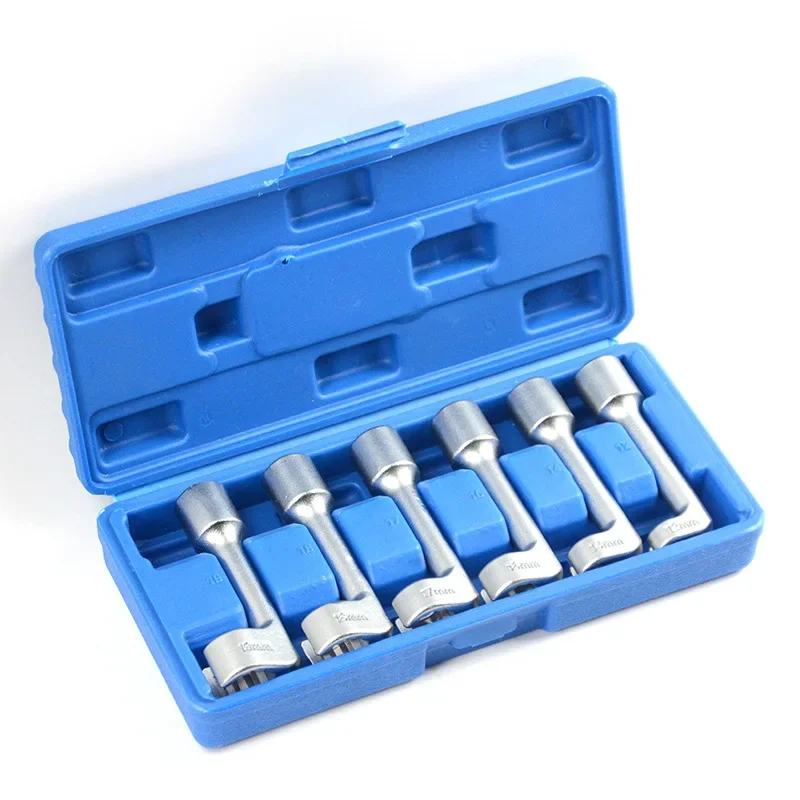 

Diesel Fuel Injector Line Injection Socket Set 12 14 16 17 18 19mm 6pc L-shaped Opening Hexagonal Slotted Oxygen Sensor Wrench