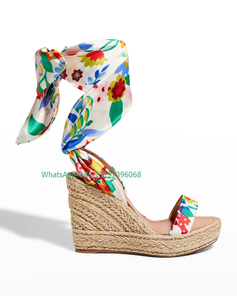 Lady Satin Espadrilles lace-up wedge sandals platform design open toe high heels party dress elegant sandals footwear size 46
Lady Satin Espadrilles lace-up wedge sandals platform design open toe high heels party dress elegant sandals footwear size 46