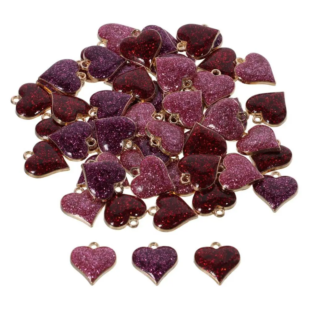 Подвески из сплава в форме сердца на День святого Валентина, блестящие серьги в форме сердца, изготовление ожерелья, подвески, изготовление ювелирных изделий своими руками 
Подвески из сплава в форме сердца на День святого Валентина, блестящие серьги в форме сердца, изготовление ожерелья, подвески, изготовление ювелирных изделий своими руками