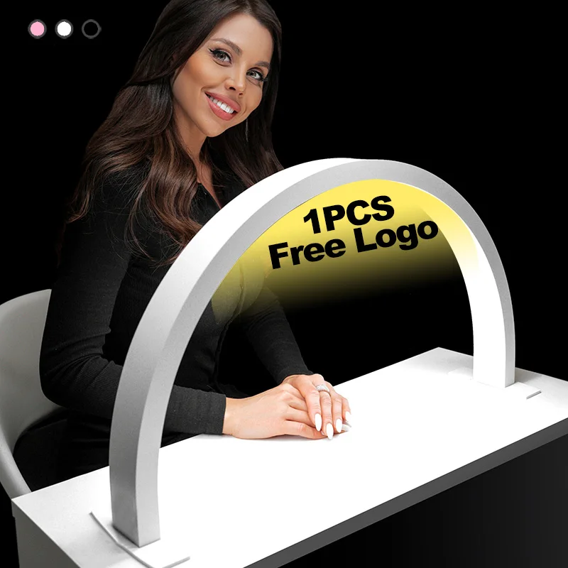 Custom LOGO 48W Beauty Salon Lighting Half-Moon Shaped Nails Care kit Desktop Arch Ring Led Lights Manicure Lamp Nail Art Light
Custom LOGO 48W Beauty Salon Lighting Half-Moon Shaped Nails Care kit Desktop Arch Ring Led Lights Manicure Lamp Nail Art Light